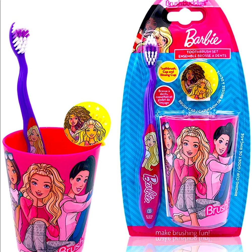 COPY - Barbie doll toothbrush bathroom set